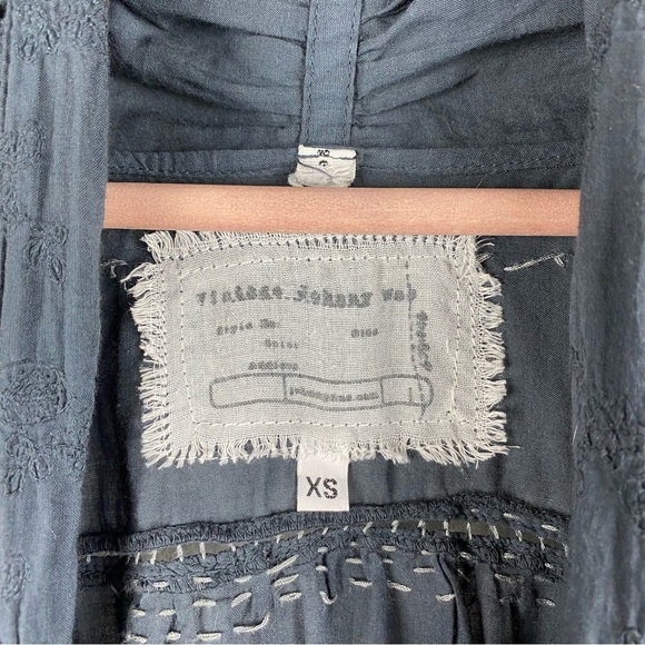 Johnny Was Slate Gray Embroidered Cardigan Size XS - Picture 7 of 8